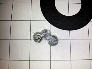 208 A-Max accuracy 3 shot group Model 1885