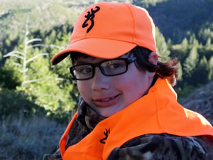 KB smiling while elk hunting