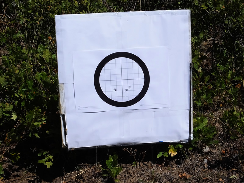 CVA Accura V2 PowerBelt 100 yard 3 shot group