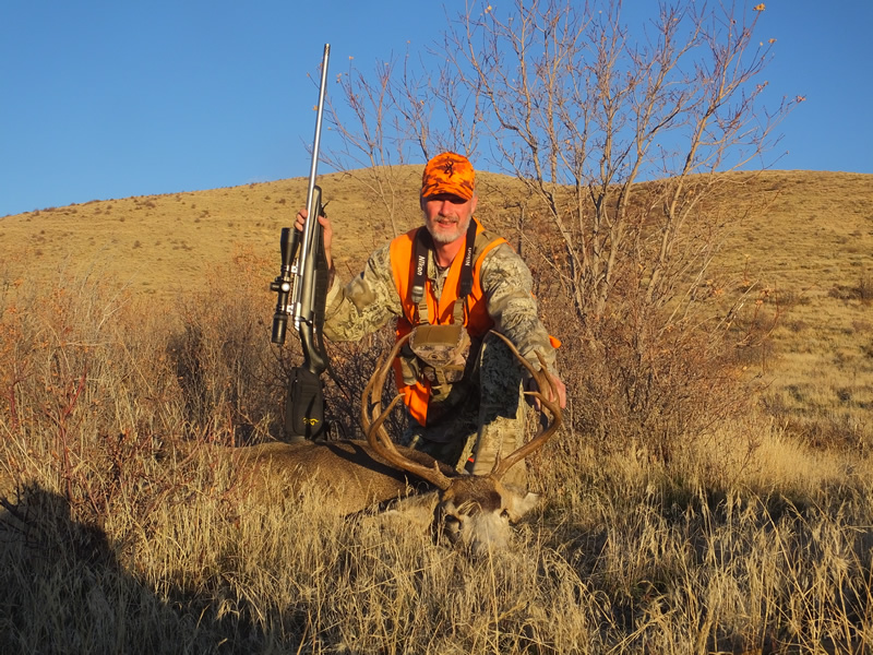 Me with my 2017 buck and X-Bolt 28 Nosler.