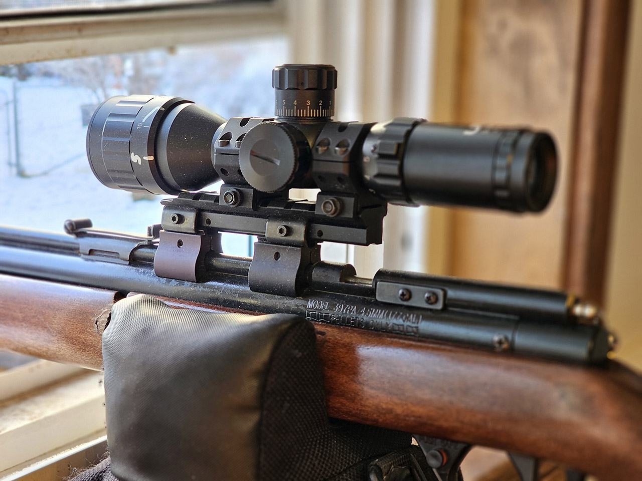 UUQ 3-9x32 Rifle Scope on Benjamin 397pa pellet rifle