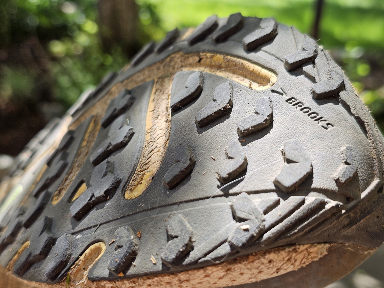 Treadwear on my Brooks Divide 5 trail running shoes.