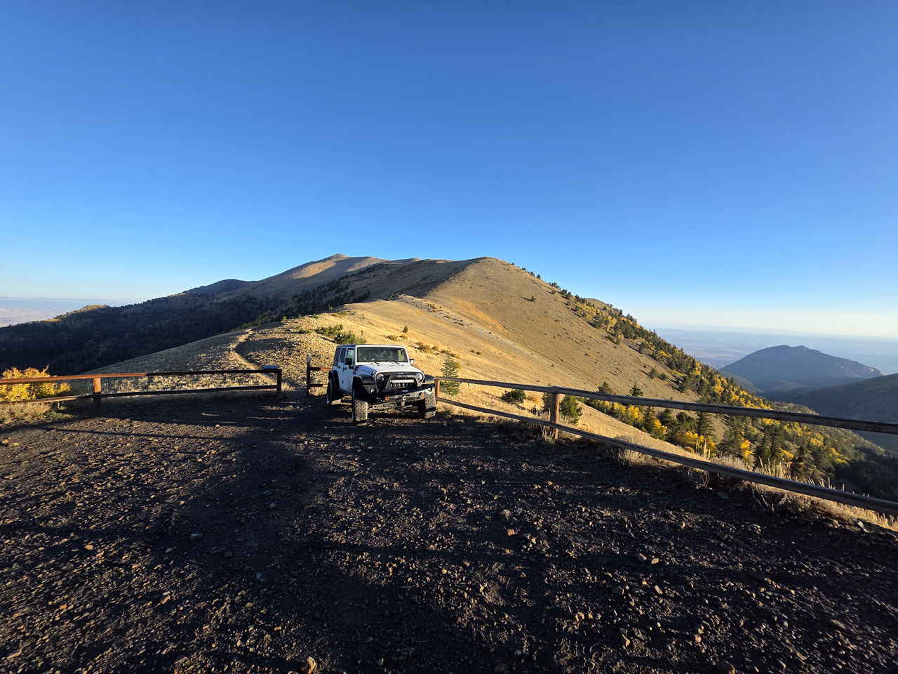 My Jeep on Bull Creek Pass of Mt Ellen