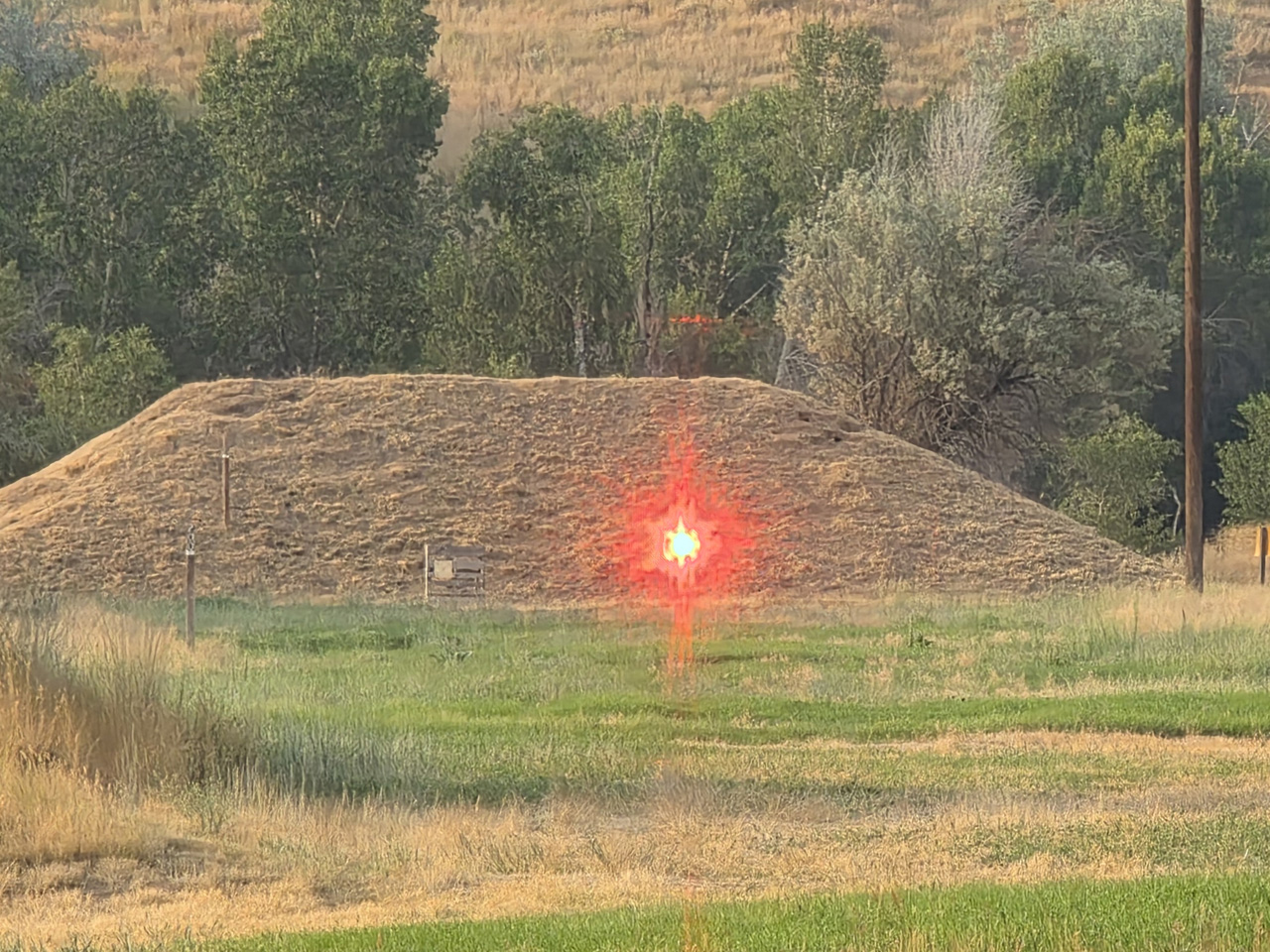Leupold Freedom RDS Red Dot in the highest level brightness setting on a 300 Yard Target