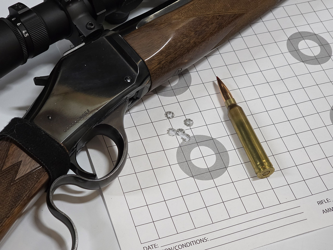 208 ELD-M accuracy 5 shot group Model 1885 rifle