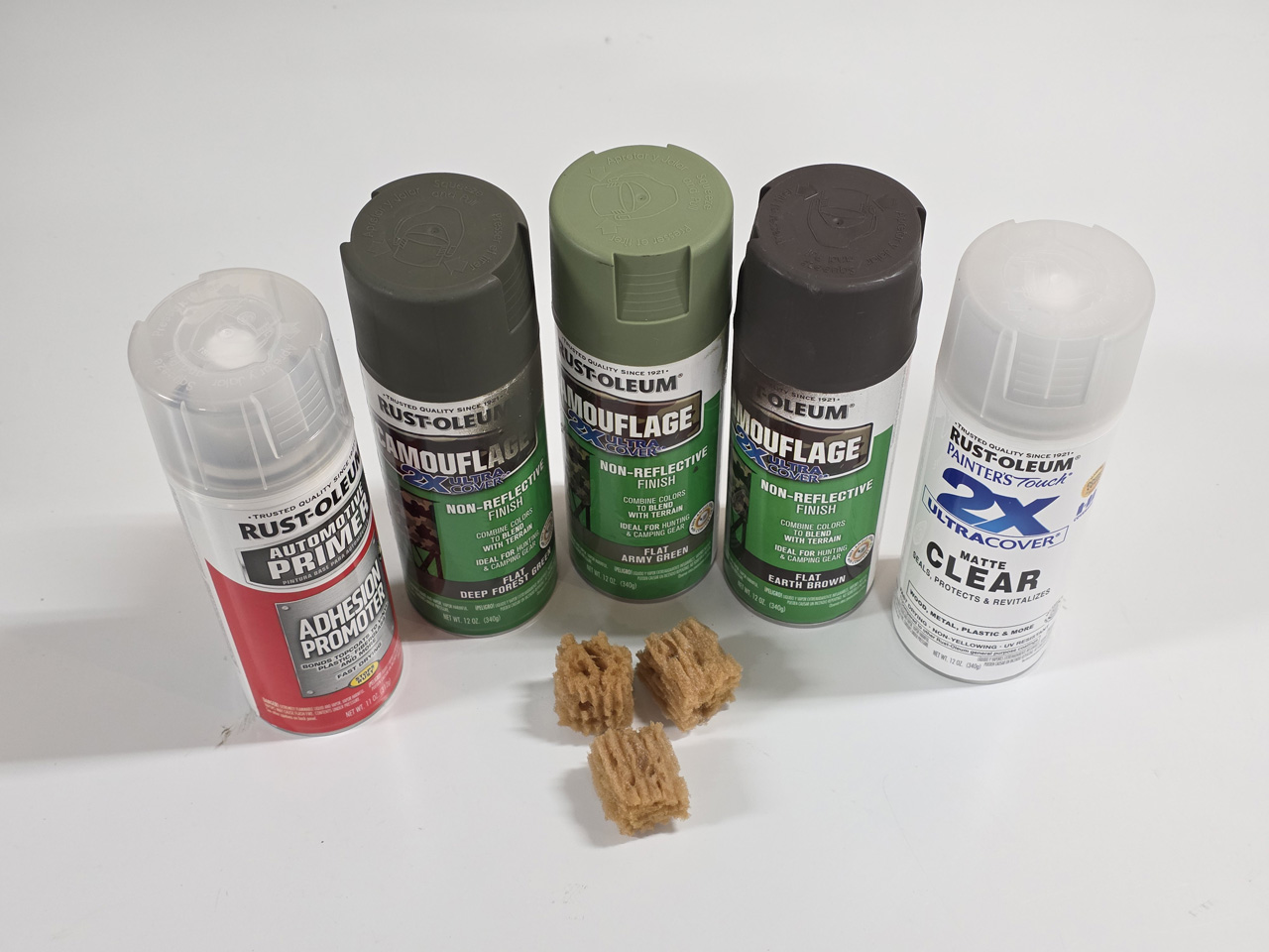 DIY Camo paint supplies